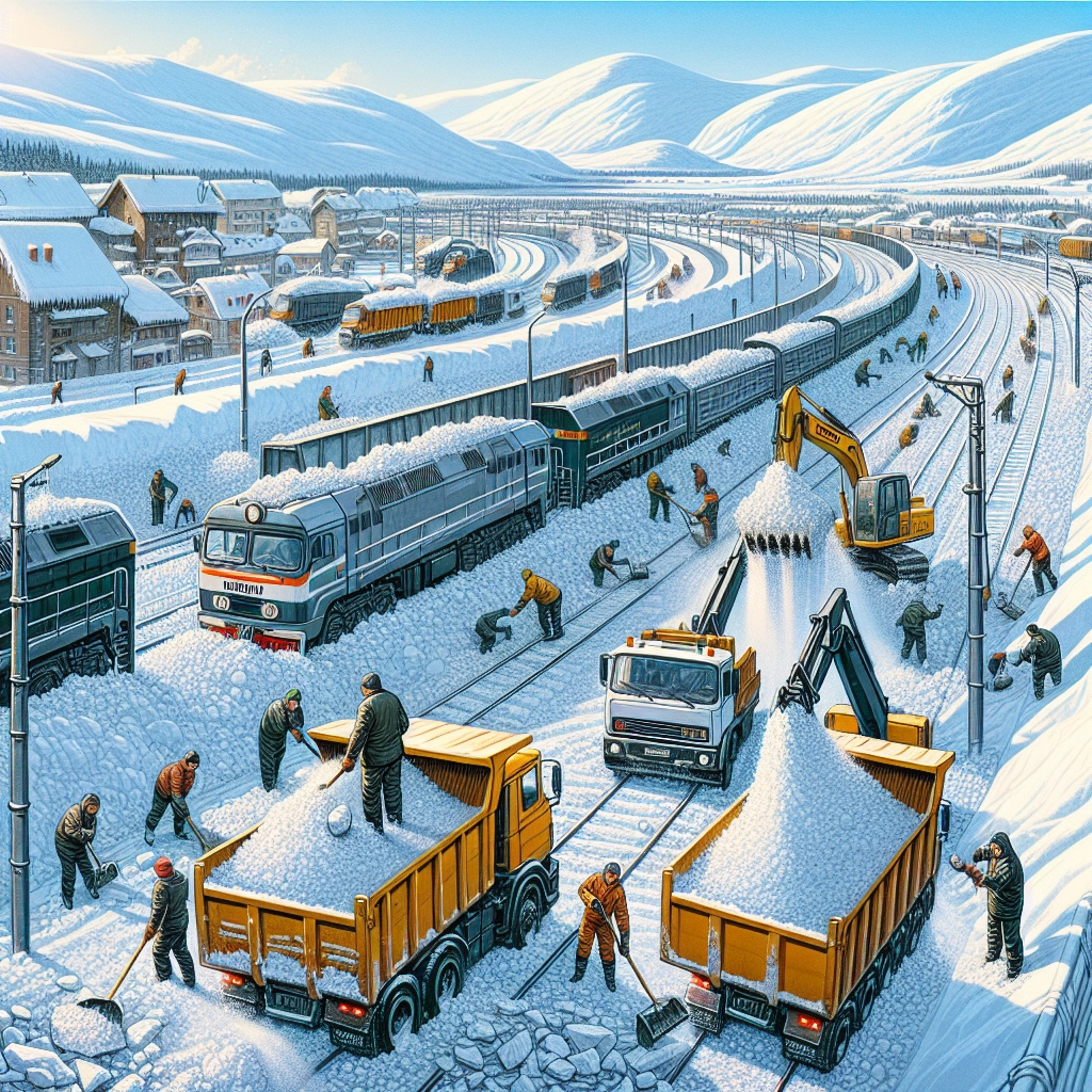 Почти 225 тысяч кубометров снега вывезено с железнодорожных путей Кировской области за новогодние праздники